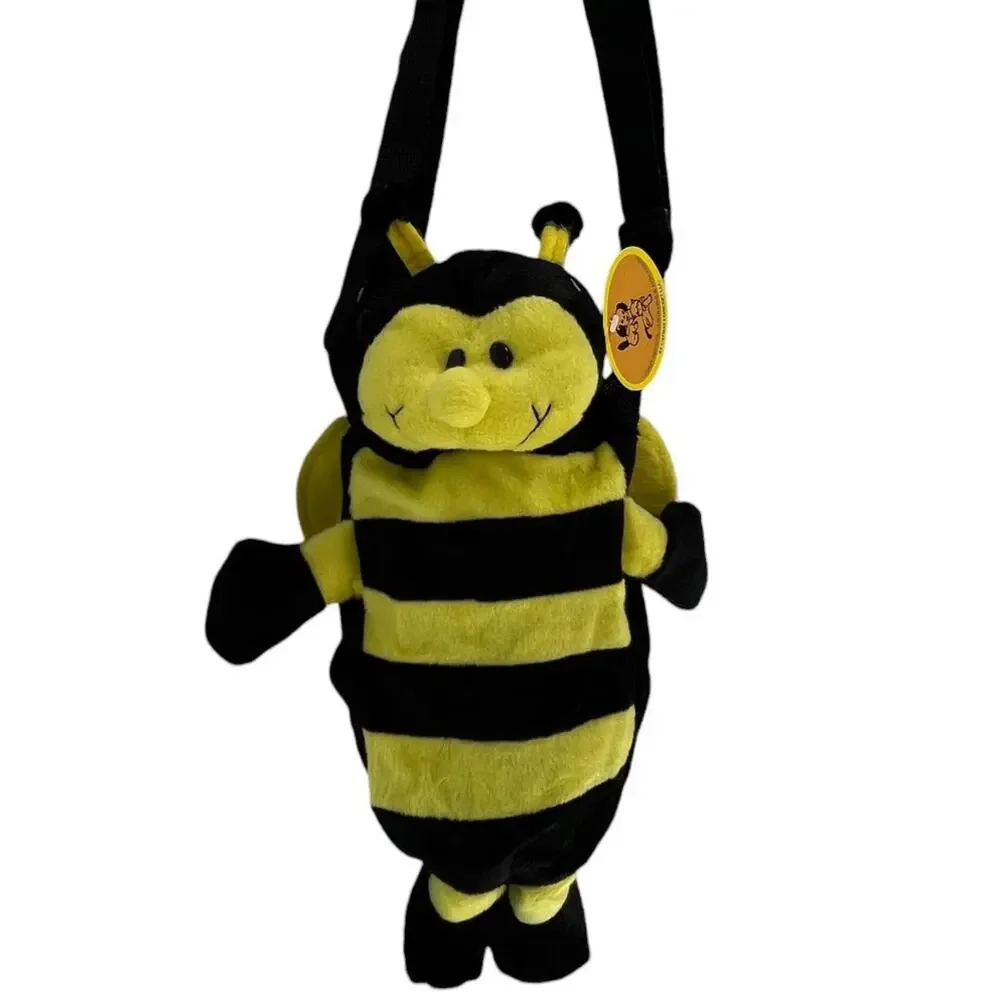 BumbleBee Plush Kids Crossbody Drink Water Bottle Holder Carrier Sling 13